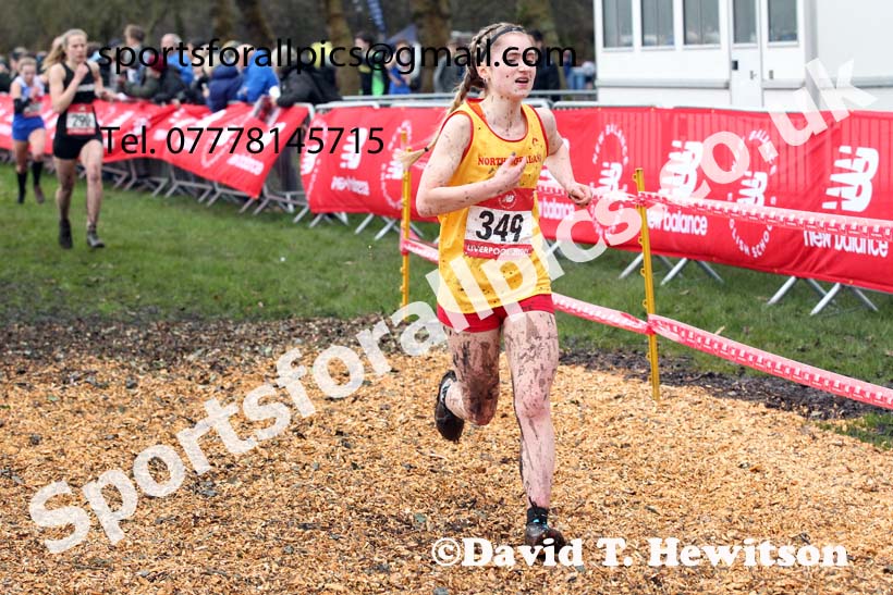 Senior girls, 2020 New Balance English Schools Champs., Sefton Park, Liverpool. Photo: David T. Hewitson/Sports for All Pics